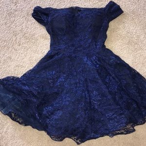navy blue homecoming dress